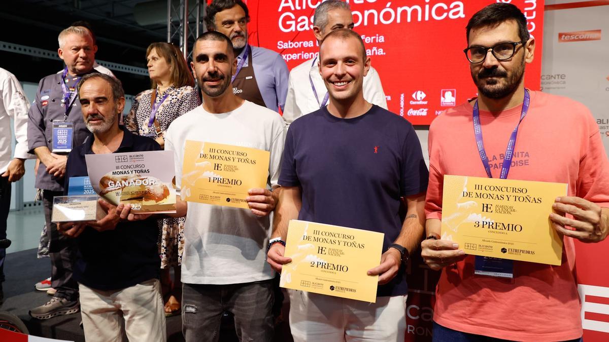 Ganadores del tercer concurso de monas y toñas en Alicante Gastronómica
