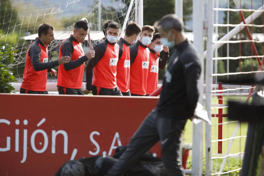 Entrenamiento del Sporting en Mareo.