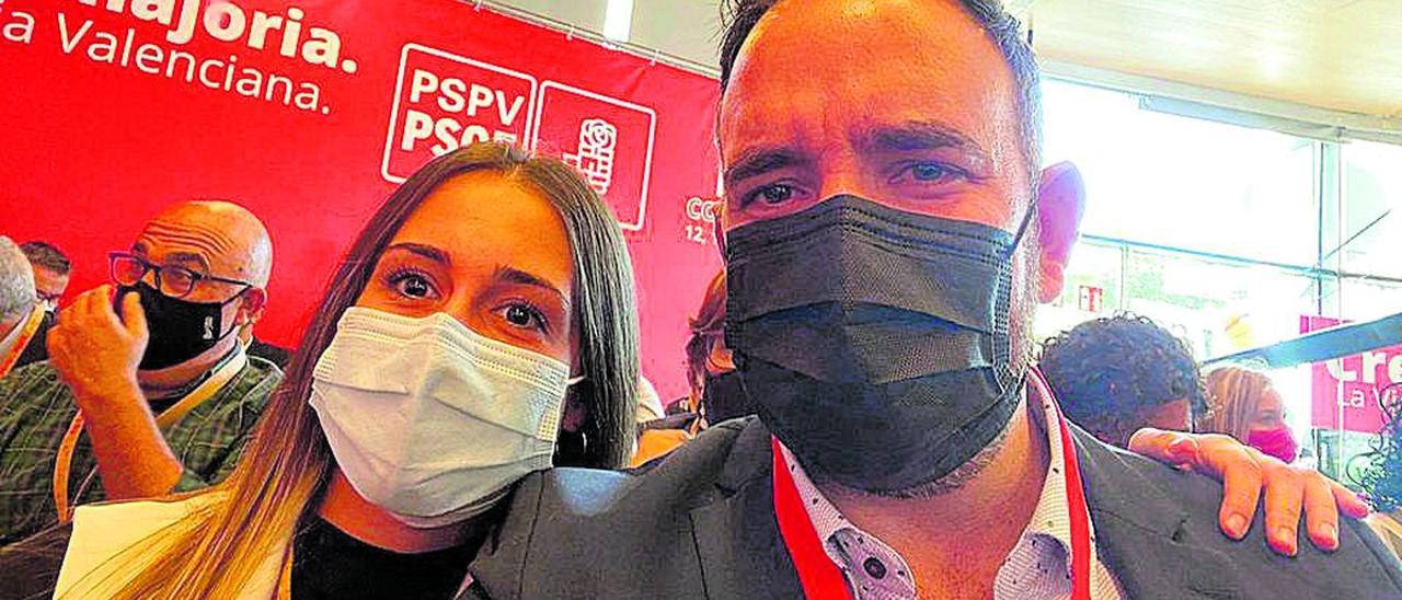 Tania Baños y Rafa Simó, en el XIV Congreso del PSPV.