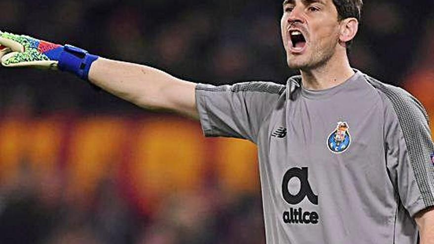 Iker Casillas, en un partit amb el Porto.