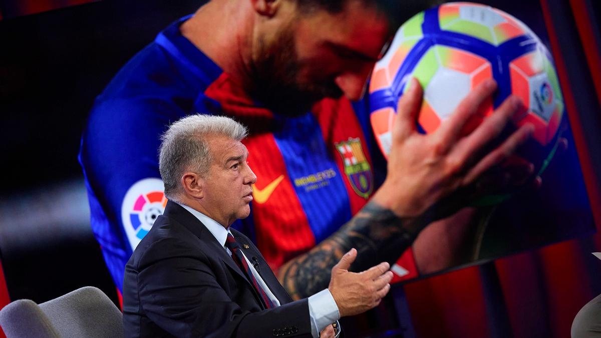 Joan Laporta, candidato a la presidencia del Barça, durante la entrevista.