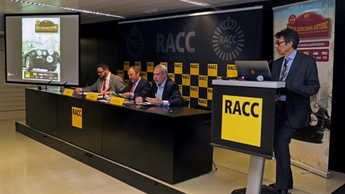 Presentación del rally, en Barcelona