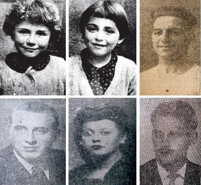 De arriba abajo y de izquierda a derecha: las hermanas María Josefa y María Esther Castillo; el exjugador del Celta, Ramiro Paredes "Pareditas"; José Ramón Pardo de Castro y María Isabel Cerqueira, marqueses de Leis; y Ángel Antonio Martínez Seijas.