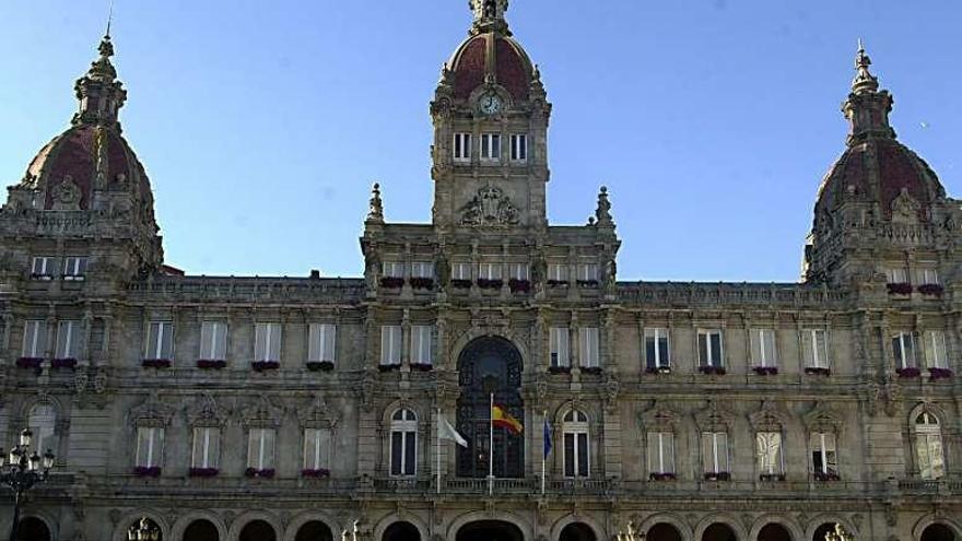 Fachada del Ayuntamiento de A Coruña.