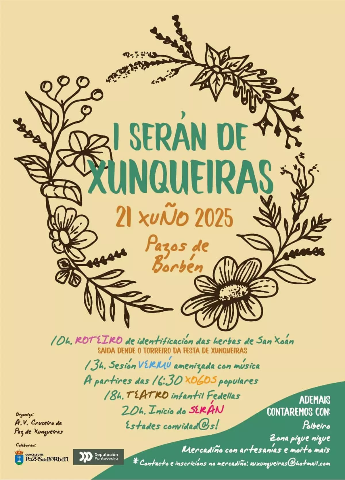 Los vecinos de Xunqueiras, en Pazos de Borbén, celebran su primer 'serán'