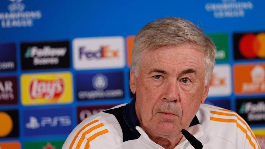 Carlo Ancelotti, entrenador del Real Madrid, en la previa al duelo frente al Borussia Dortmund.