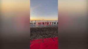 Así ha sido la salida de la  carrera femenina del Mundial de Ironman 70.3