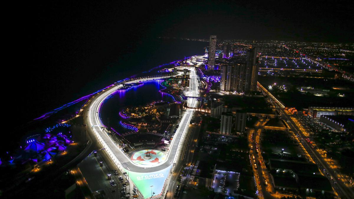 Una imagen del circuito de Jeddah Corniche, donde se disputa el Gran Premio de Arabia Saudí de Fórmula 1