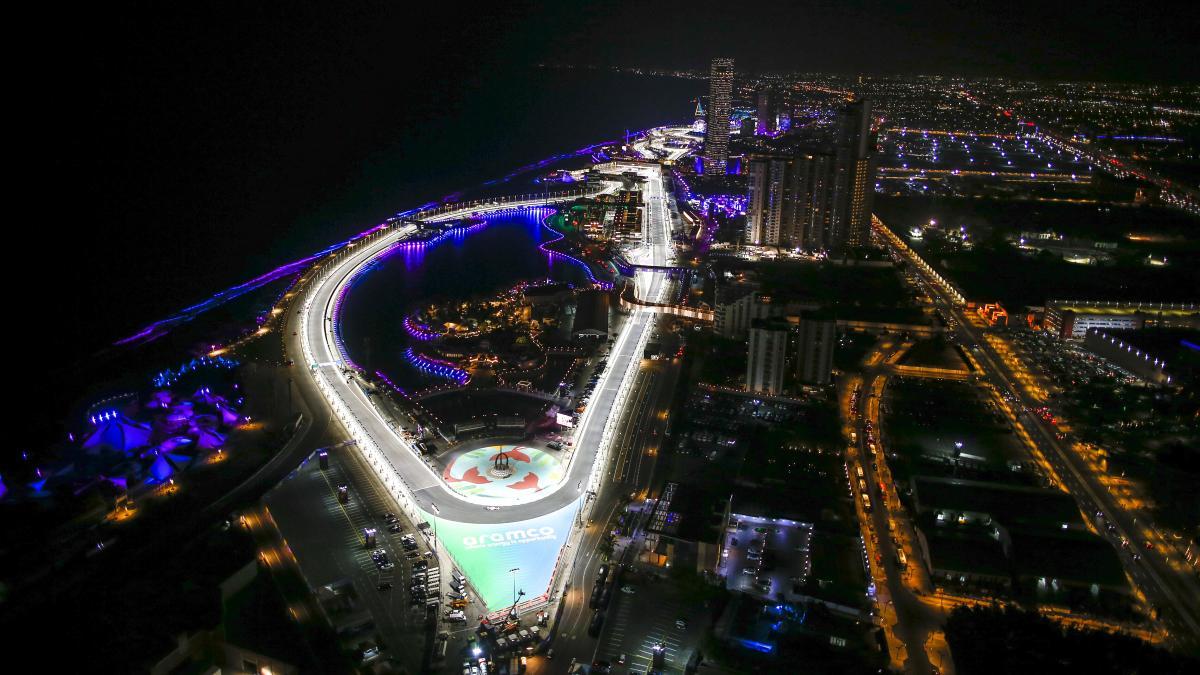 Una imagen del circuito de Jeddah Corniche, donde se disputa el Gran Premio de Arabia Saudí de Fórmula 1