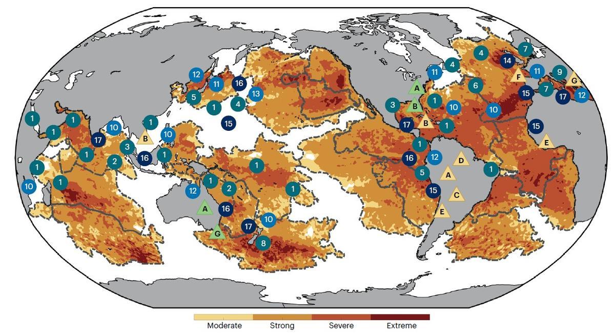 Temperaturas del mar en el periodo 2023-2024