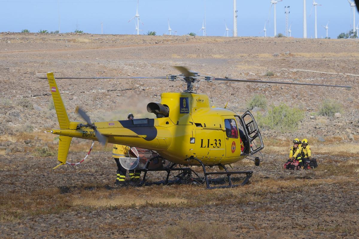Incendio en el vertedero de Juan Grande, San Bartolomé de Tirajana