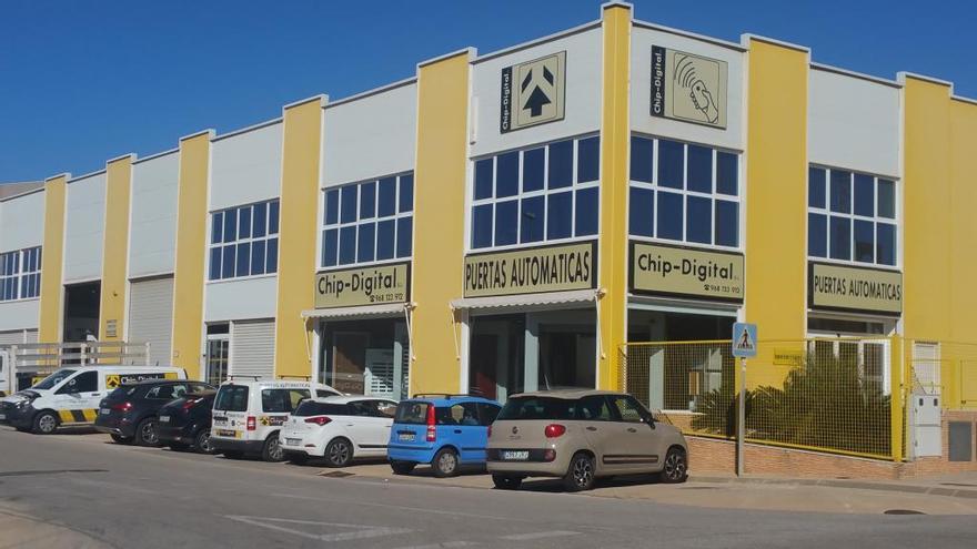 Fachada de las instalaciones que Chip Digital tiene en el Polígono Industrial Cabezo Beaza de Cartagena.