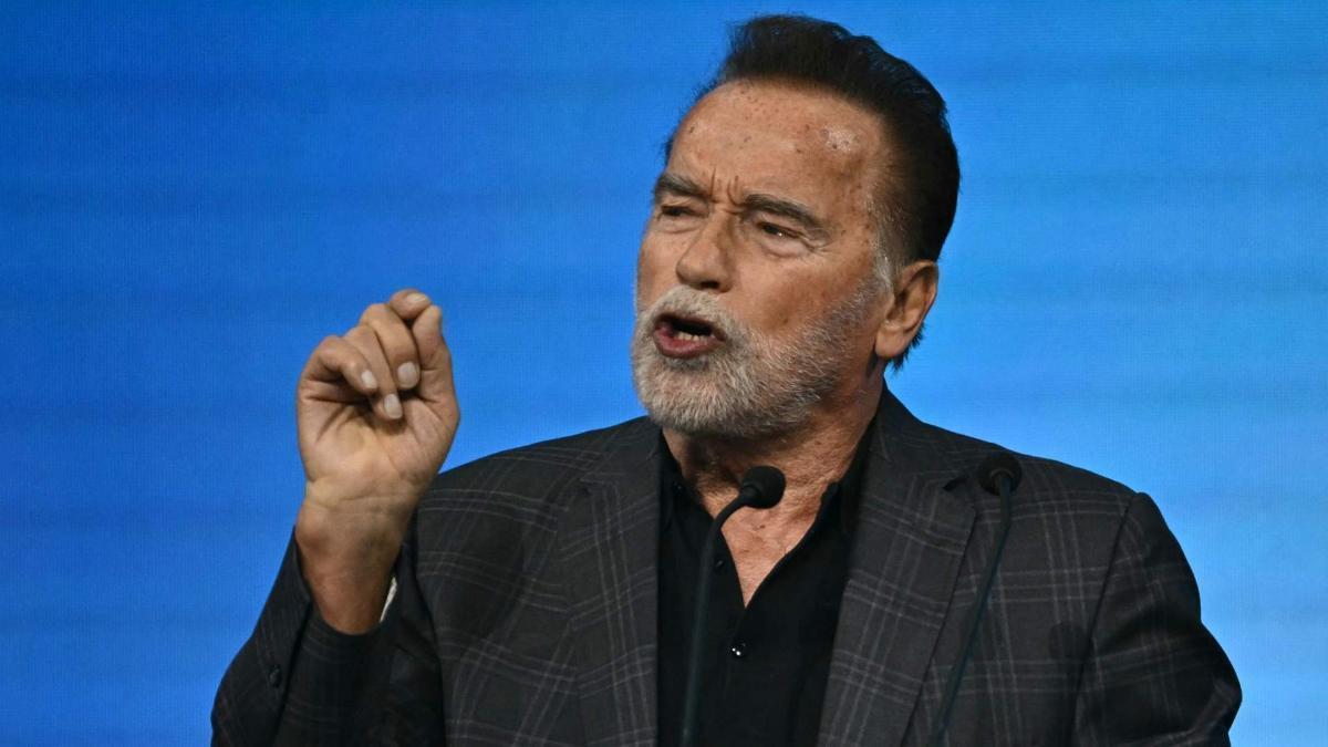 Arnold Schwarzenegger, en un discurso público