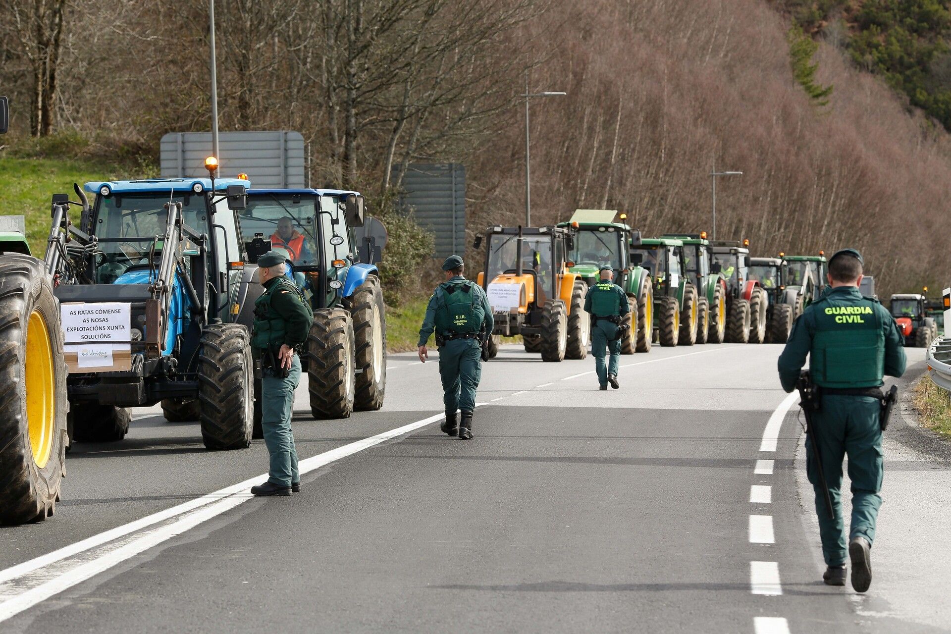 Protestas de los agricultores en Galicia