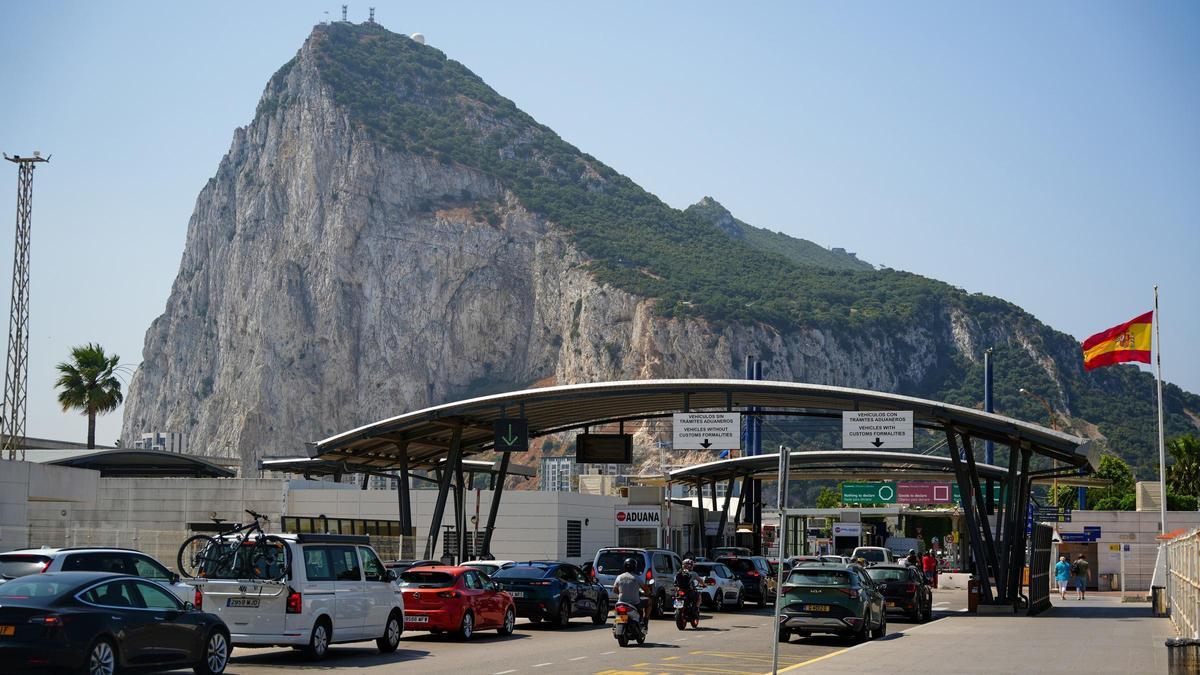 La frontera entre Espanya i Gibraltar.