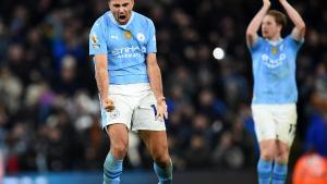 Rodri celebrando el goldel empate (1-1)