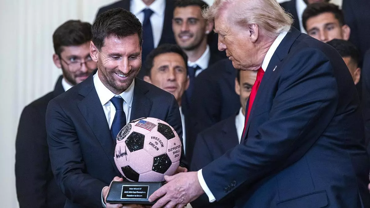 Trump, ante Messi en la Casa Blanca: "¿Quién es mejor, él o Pelé?