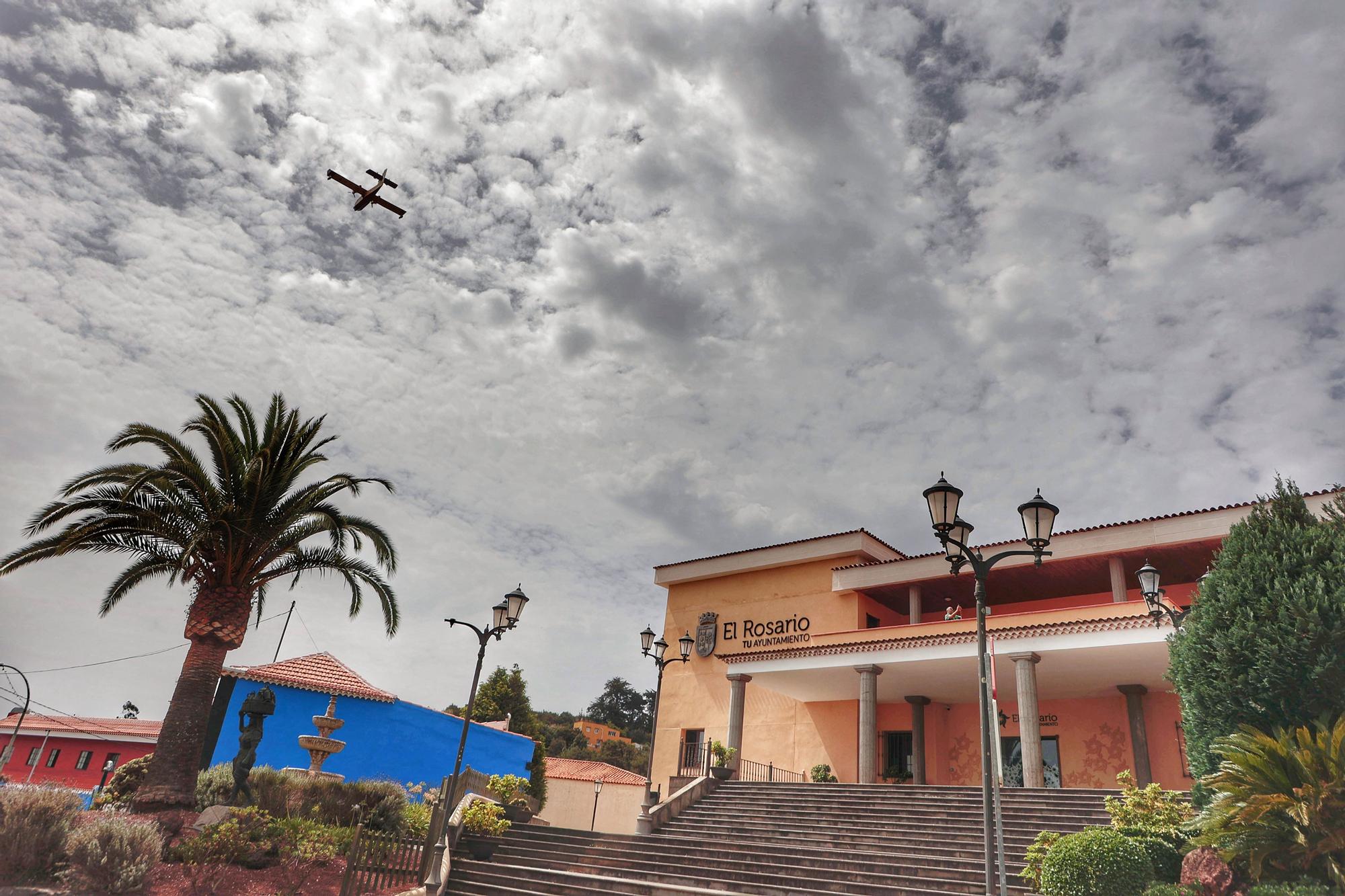 Zonas afectadas por el incendio de Tenerife en El Rosario y La Orotava