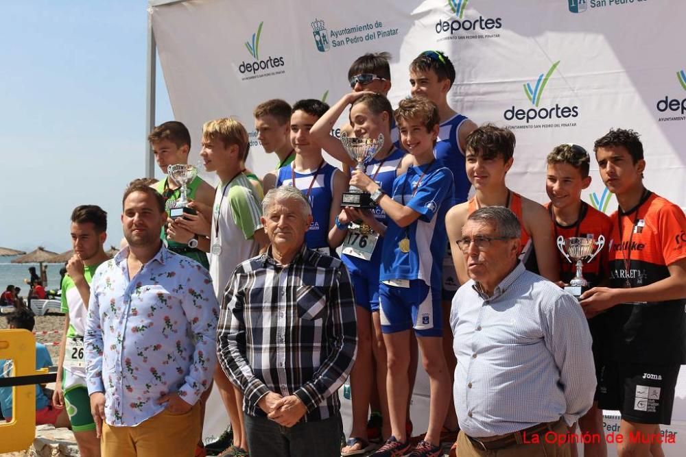 Final de triatlón de deporte escolar