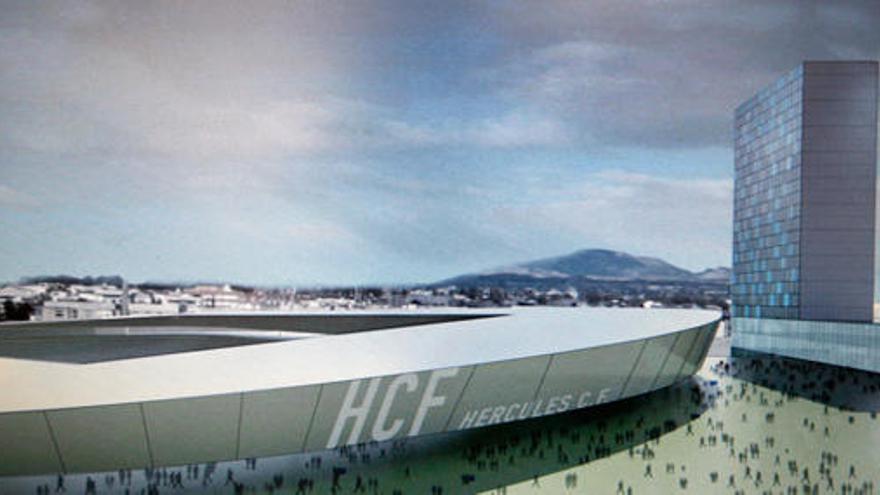 Presentación del proyecto del nuevo estadio y la  zona peatonal y comercial del Hércules, temporada 08-09