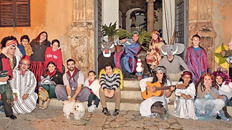 Belén viviente en la plaza Sant Jeroni