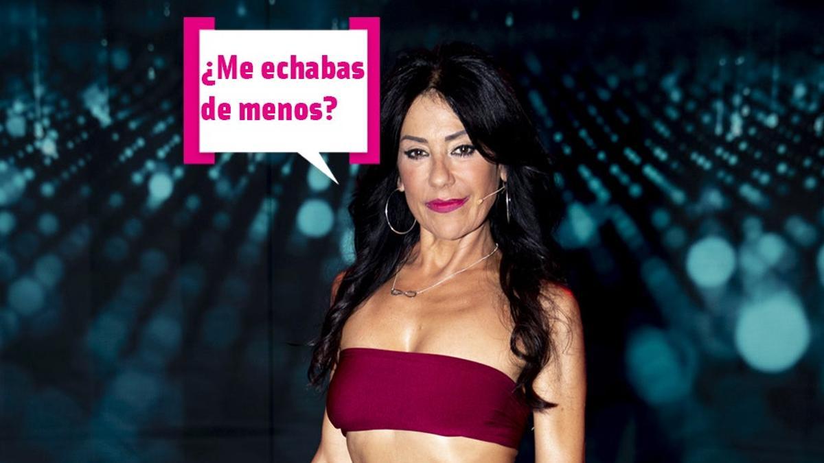 Maite Galdeano con look burdeos