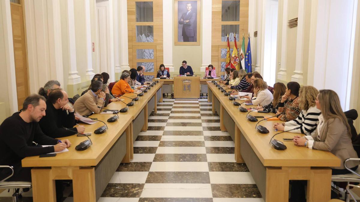 Imagen de la reunión del Consejo Escolar Municipal, en el Ayuntamiento.