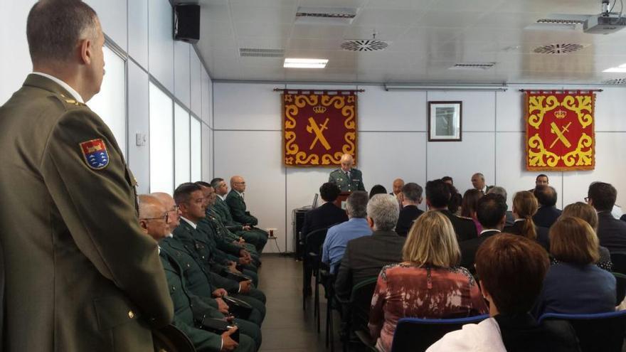 Un momento del acto celebrado en conmemoración de la fundación de la Guardia Civil