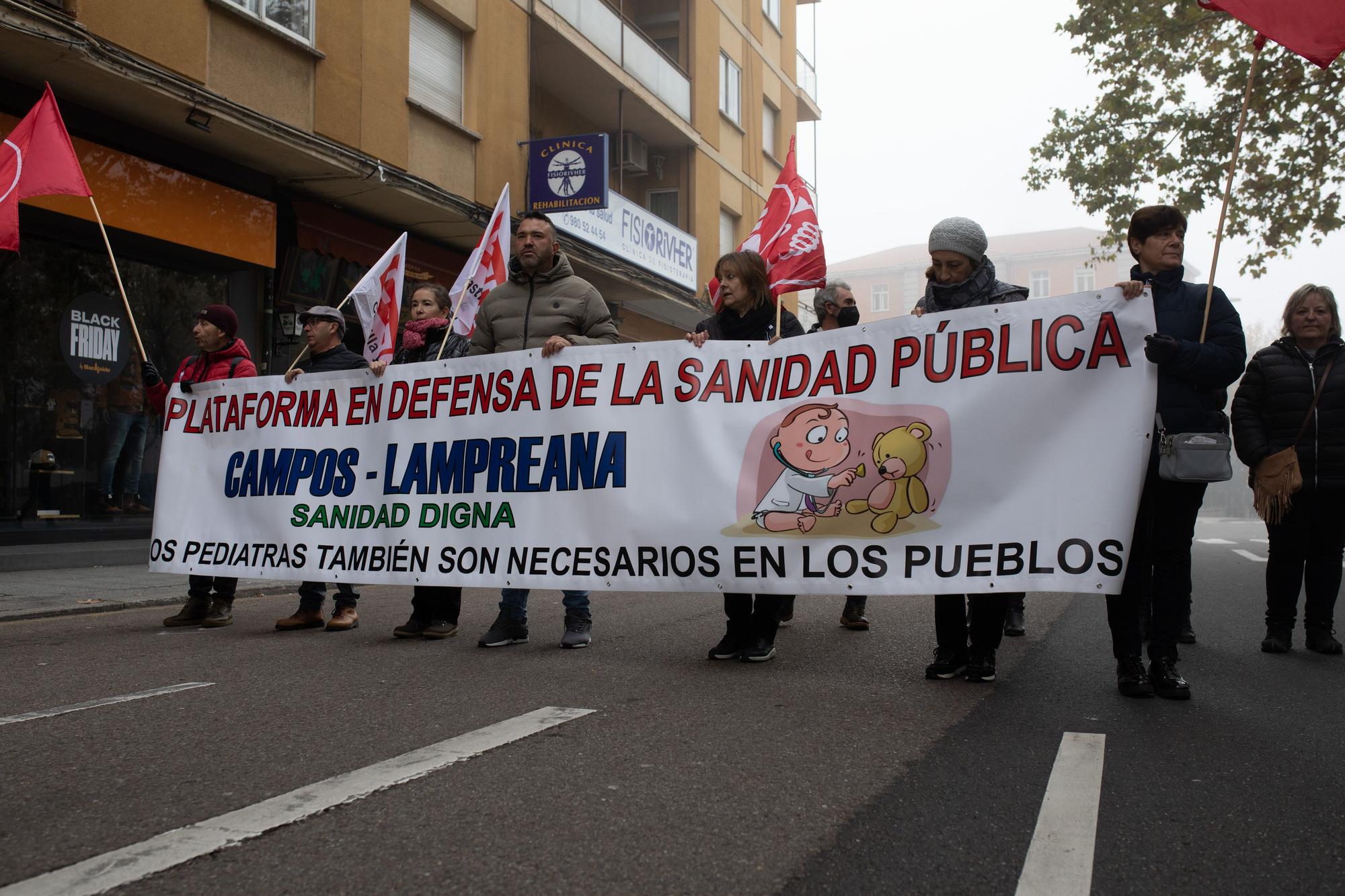 Manifestación de sindicatos en Zamora