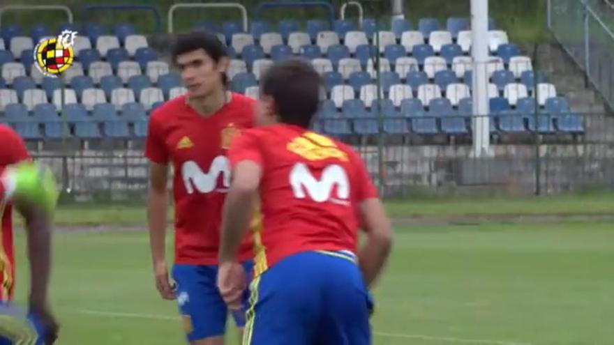 Vídeo / La selección española sub 21 entrena antes de viajar a Cracovia