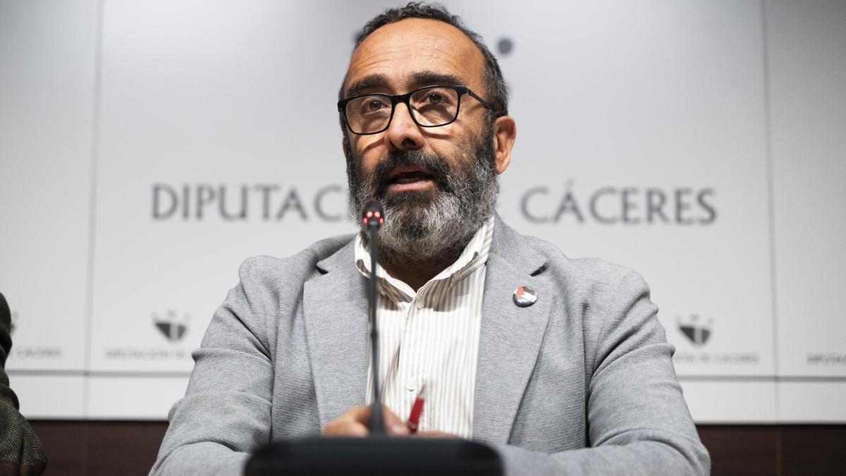 Miguel Ángel Morales, este martes en la Diputación de Cáceres.