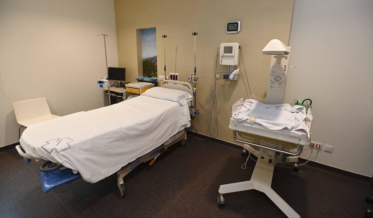 Una unidad de trabajo de parto, parto y recuperación en el hospital Álvaro Cunqueiro de Vigo.
