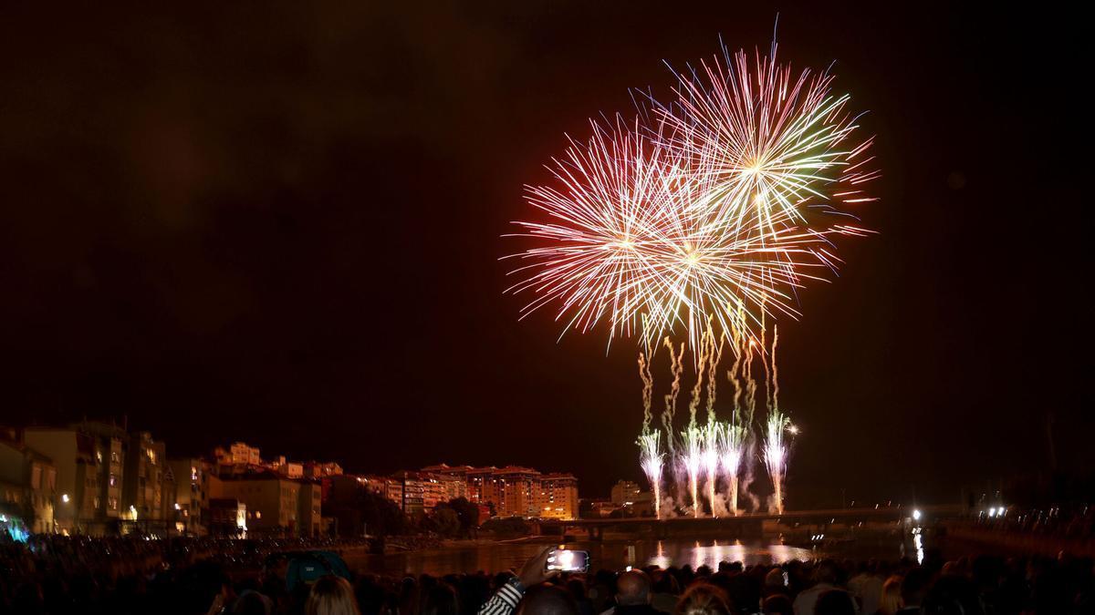 Festival piromusical de Bouzas el año pasado.