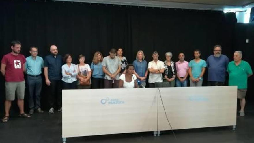 Representants de les entitats signants, ahir a l&#039;Espai Marfà de Girona.