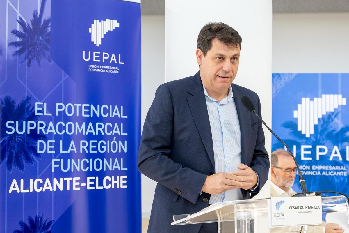 El empresario alicantino, presidente de la Unión Empresarial de la Provincia de Alicante (UEPAL) y, de CEV Alicante, César Quintanill