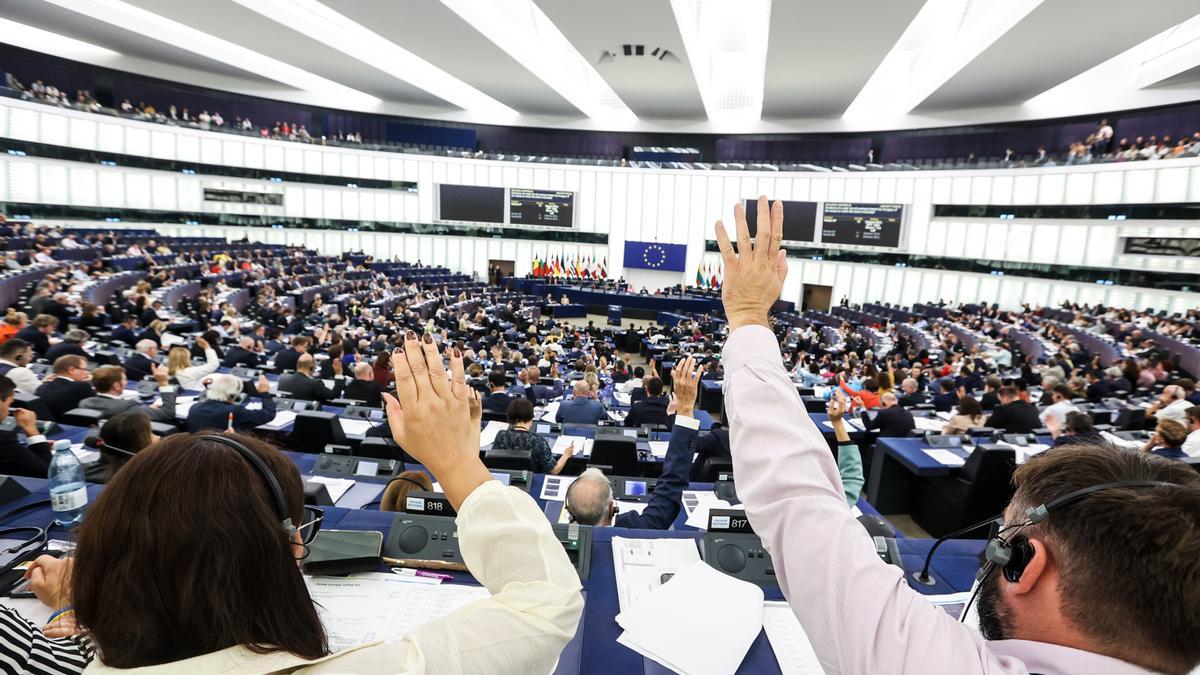 Votació del ple del Parlament Europeu a Estrasburg