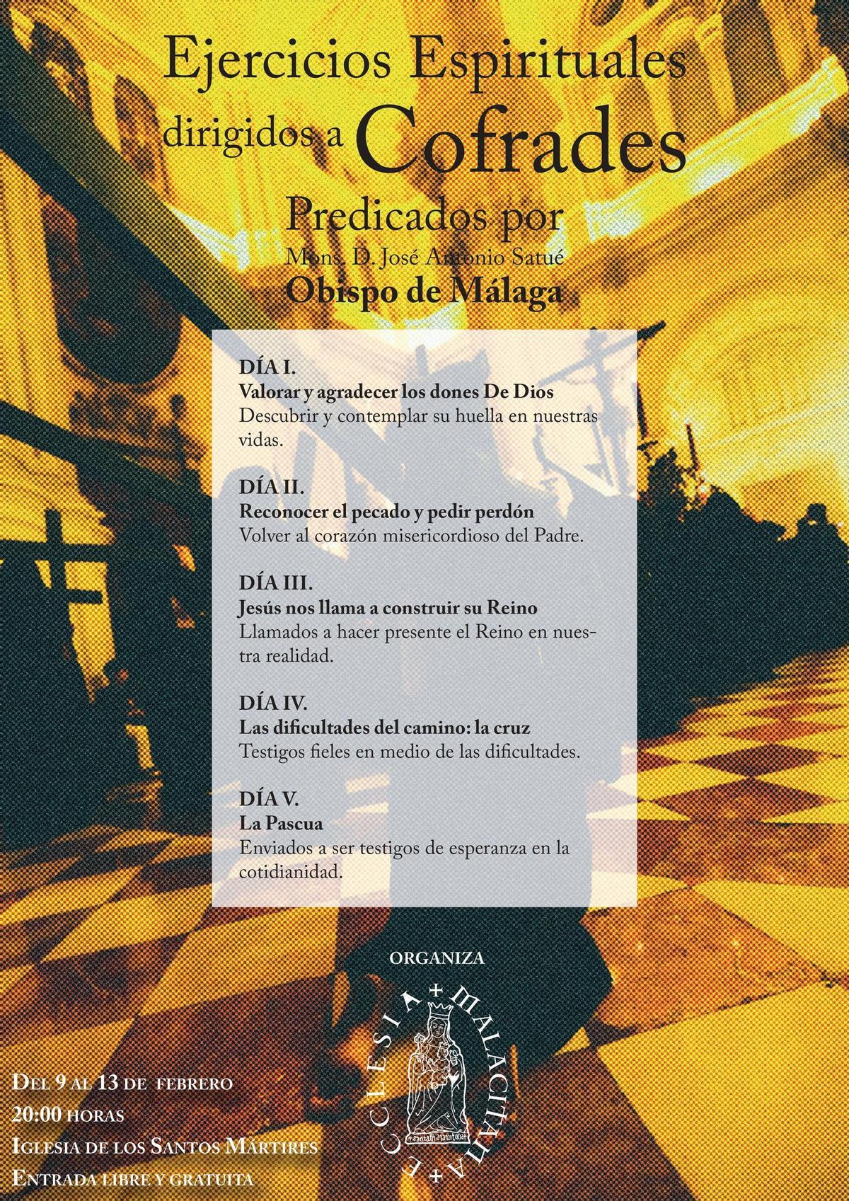 Programa de los Ejercicios Espirituales que se celebrarán en Los Mártires predicados por el obispo Satué.