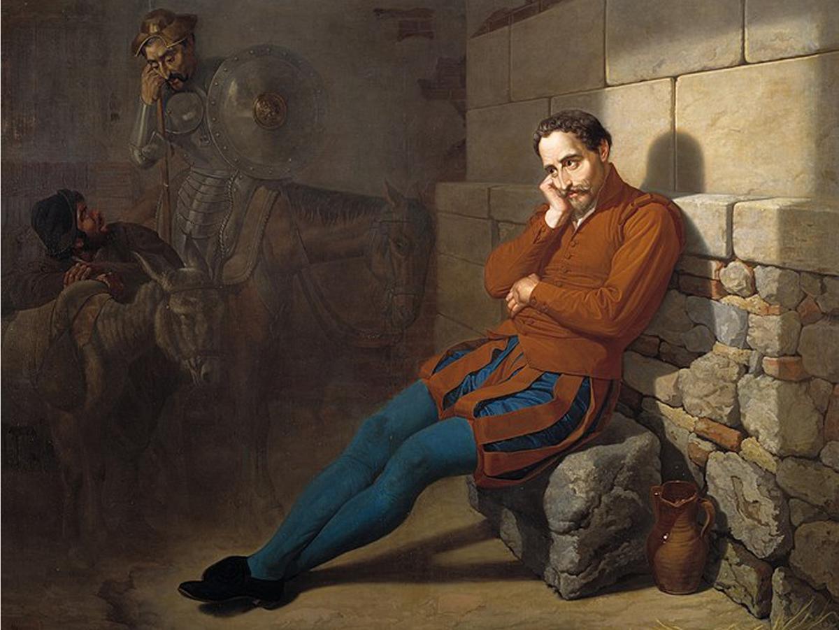 'Miguel de Cervantes imaginando El Quijote'.
