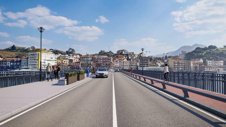 Recreación de cómo quedará el puente tras las obras.