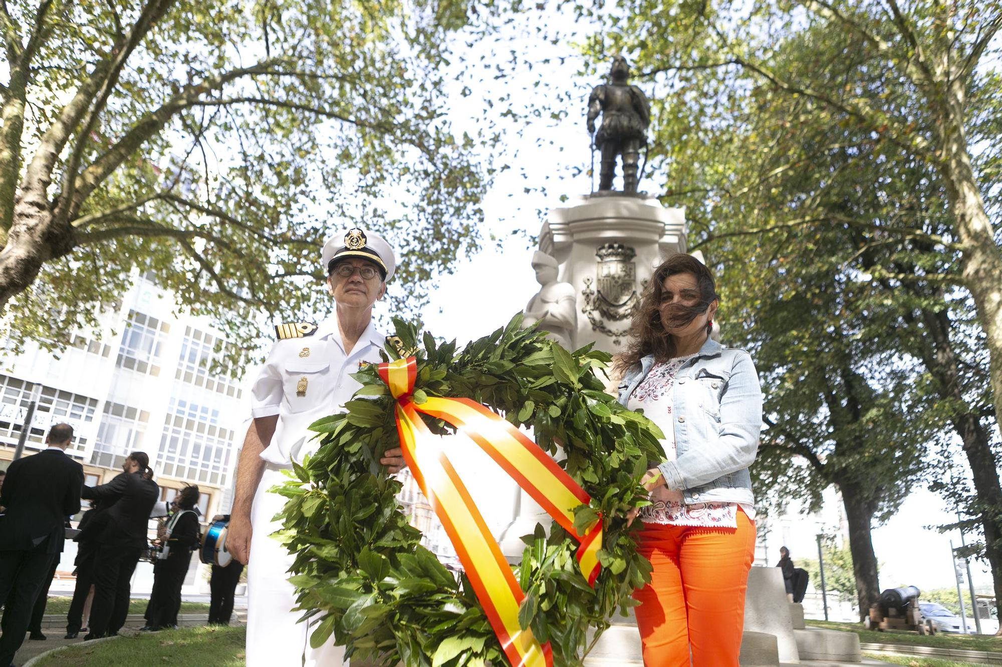 La asociación "Lepanto" de veteranos de la Armada rinde tributo al almirante avilesino Pedro Menéndez