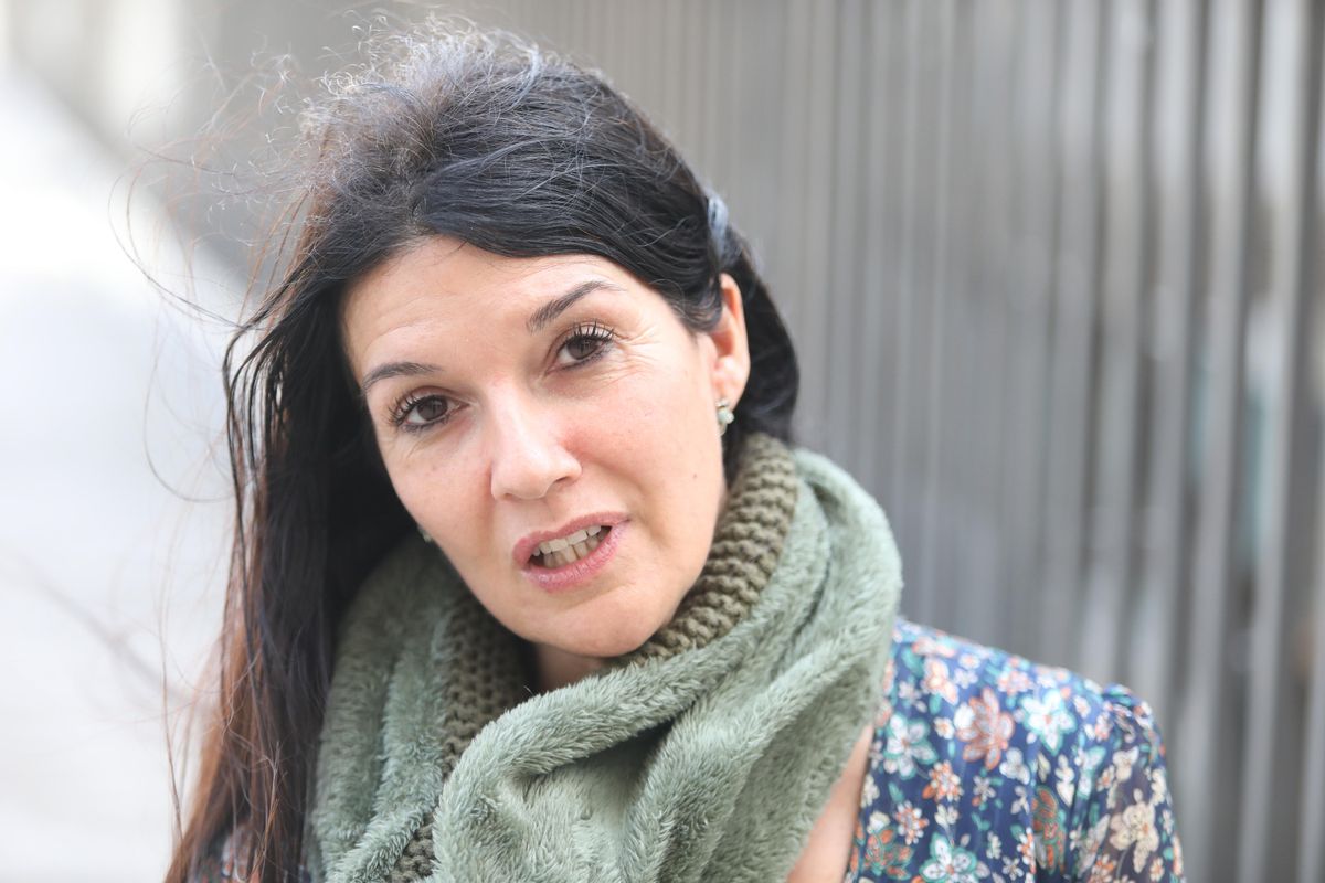 La escritora Rosario Raro en su visita a Zaragoza.