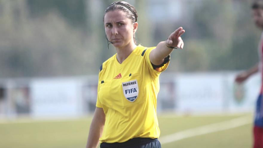 Marta Frías, durante un encuentro.