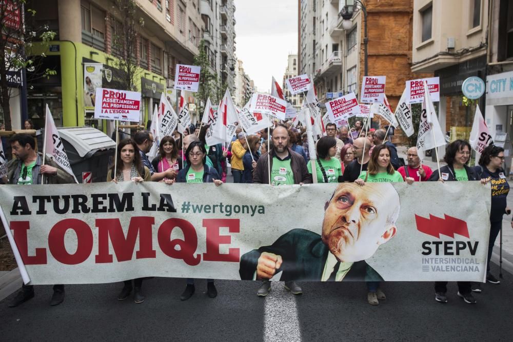 Manifestación en València en defensa de la Educación Pública