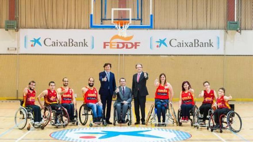 Jugadores de la selección española de baloncesto en silla de ruedas.