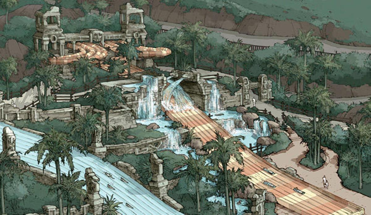 Foto del proyecto de la nueva atracción en Aqualand
