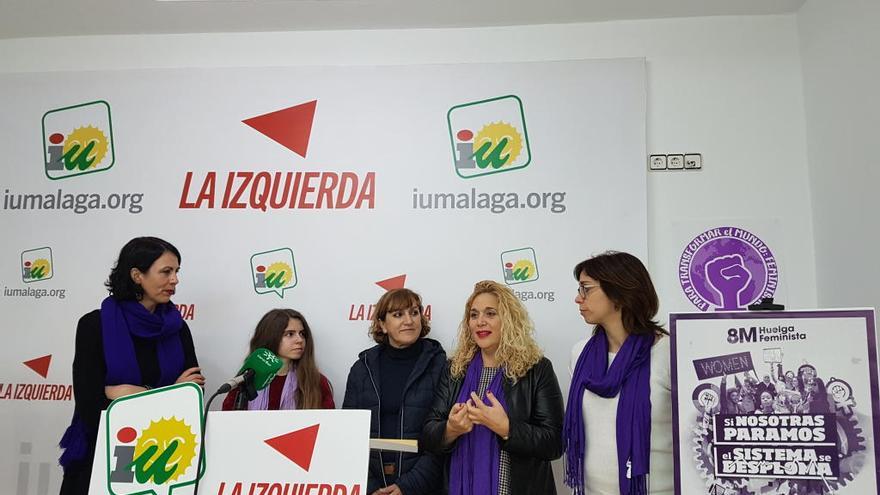 Imagen de la rueda de prensa de IU Málaga para la Gente.