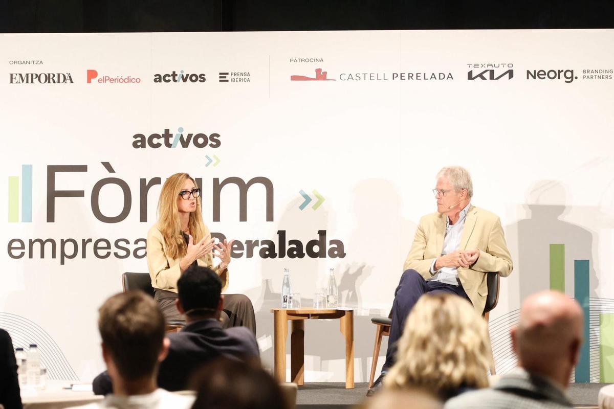 Martí Sabals junto a Rocío Muñoz, directora de exportación de Perelada & Chivite (Grup Peralada)