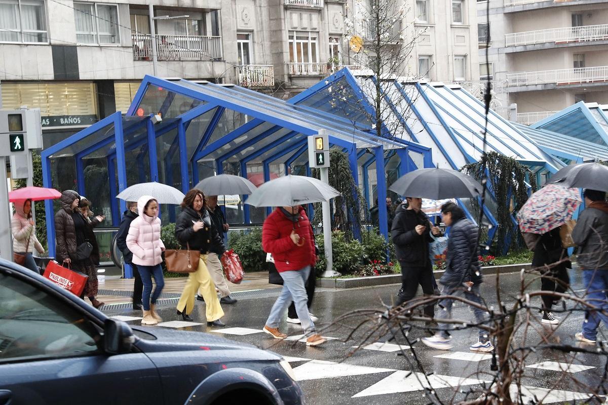 Día de lluvia en Vigo, esta semana