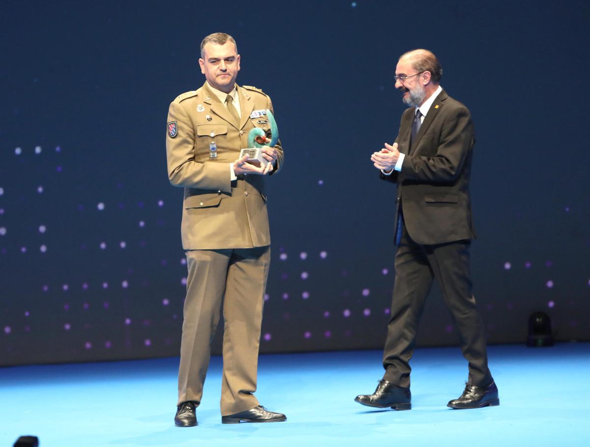 La Unidad Militar de Emergencias recibió el año pasado el galardón general de Aragonés del Año 2022.