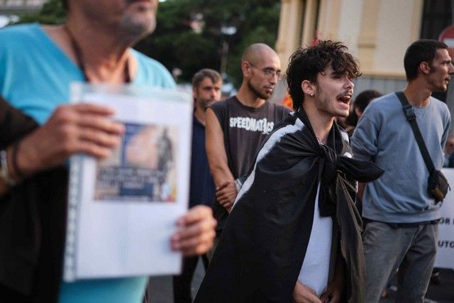 Manifestación en Santa Cruz de Tenerife contra la Cumbre de la OTAN